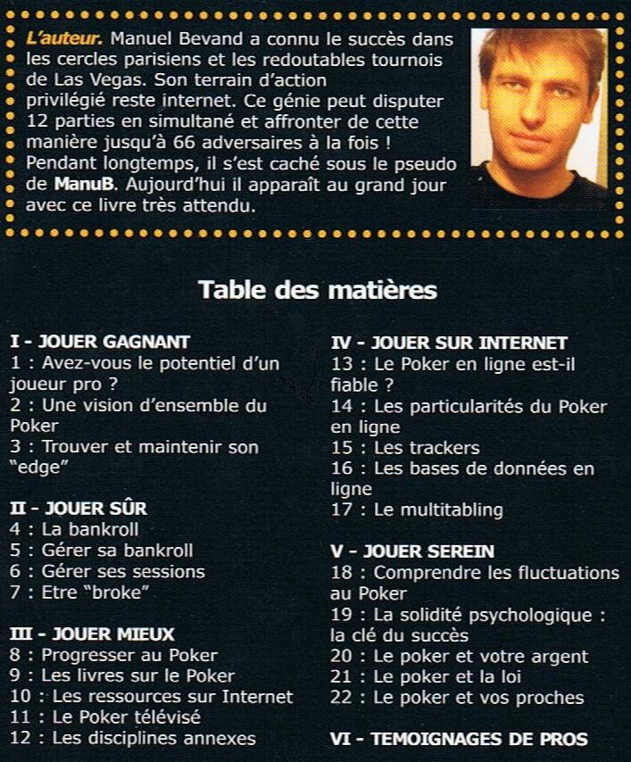 table des matières