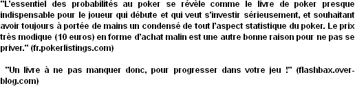 contrer le côté aléatoire P() = 0 du poker